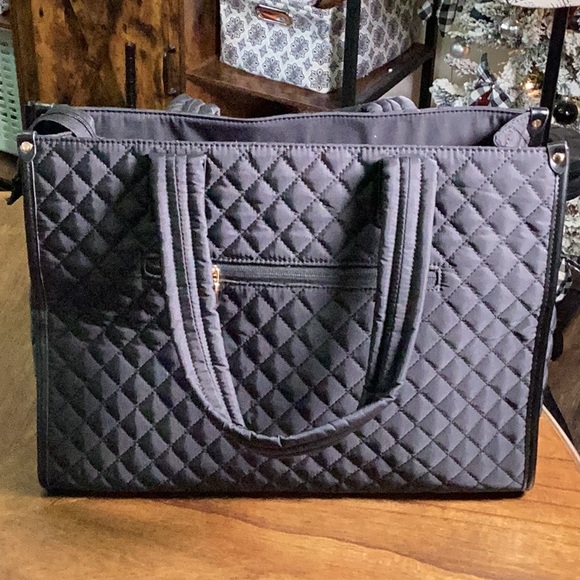 Lovevook Black Quilted Laptop Bag Set for Women 🖤 Beautiful Black 🖤 New 🖤 - Picture 4 of 5